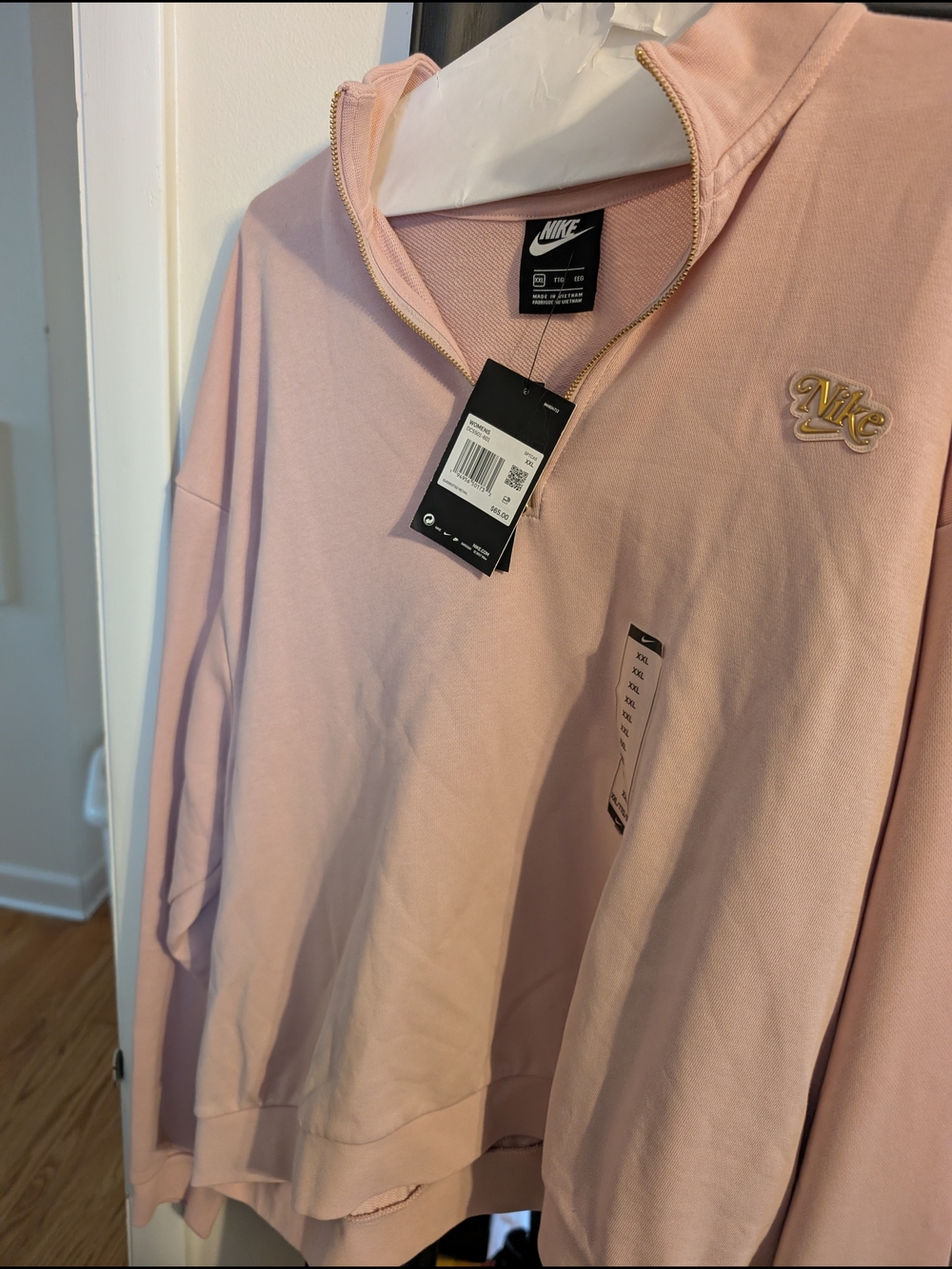 Nike Pink Quarter-Zip Pullover